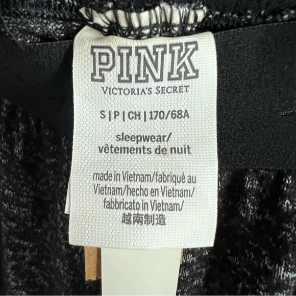 NWT Victoria's Secret Pink Gray Sweat Pants Lounge Dorm Leisure Thick Elastic S - Picture 6 of 8